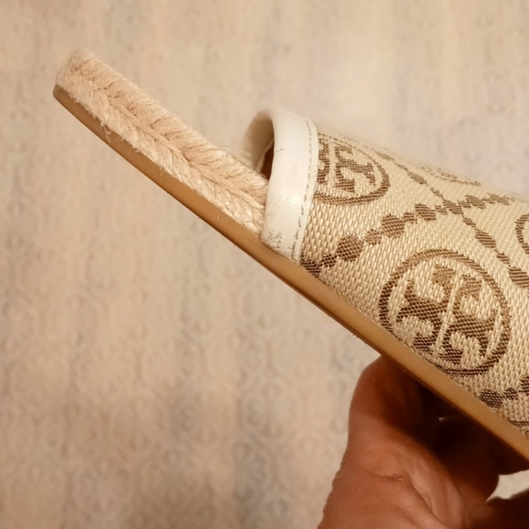 Tory Burch Monogram Espadrille Slides - Picture 8 of 8